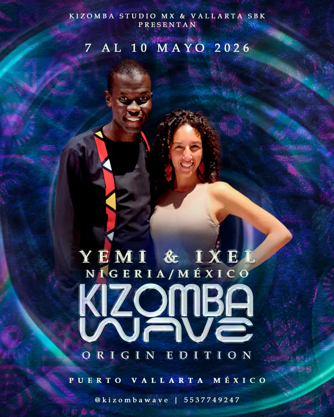 YEMI & IXEL — Instructores · México en Kizomba Wave Origin Edition 2026, Puerto Vallarta